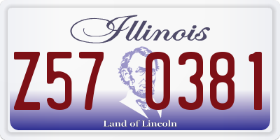 IL license plate Z570381
