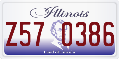 IL license plate Z570386