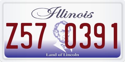 IL license plate Z570391