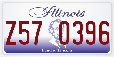 IL license plate Z570396
