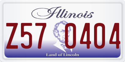 IL license plate Z570404