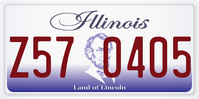 IL license plate Z570405