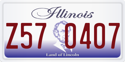IL license plate Z570407