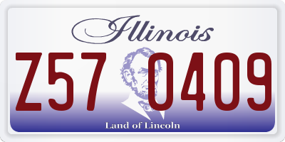 IL license plate Z570409