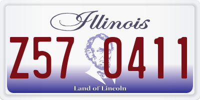 IL license plate Z570411