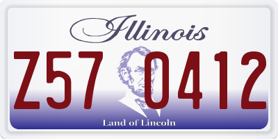 IL license plate Z570412