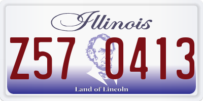 IL license plate Z570413