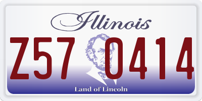 IL license plate Z570414