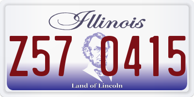 IL license plate Z570415