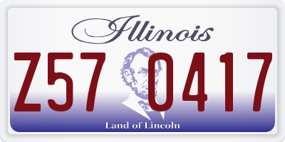 IL license plate Z570417