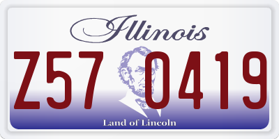 IL license plate Z570419