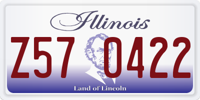 IL license plate Z570422