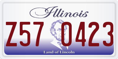 IL license plate Z570423