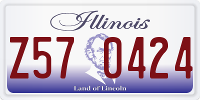 IL license plate Z570424