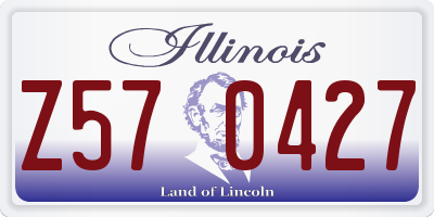 IL license plate Z570427