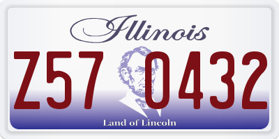IL license plate Z570432