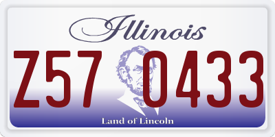 IL license plate Z570433