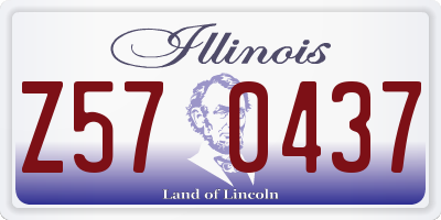 IL license plate Z570437