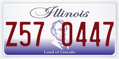 IL license plate Z570447
