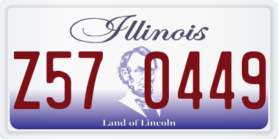 IL license plate Z570449