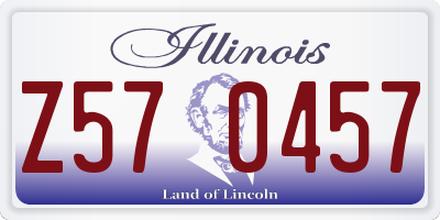 IL license plate Z570457