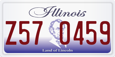 IL license plate Z570459