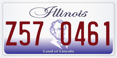 IL license plate Z570461