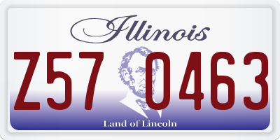 IL license plate Z570463