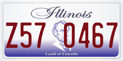 IL license plate Z570467