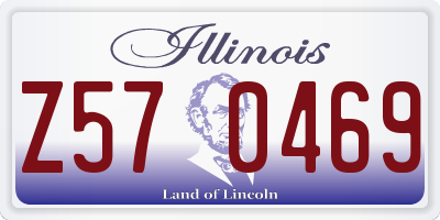 IL license plate Z570469