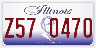 IL license plate Z570470