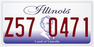 IL license plate Z570471
