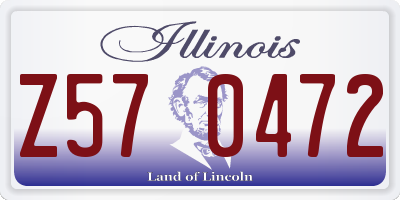 IL license plate Z570472