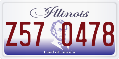 IL license plate Z570478