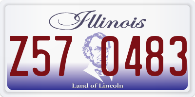 IL license plate Z570483