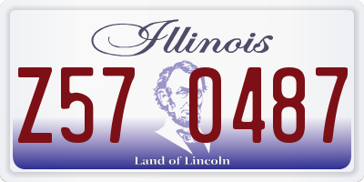 IL license plate Z570487
