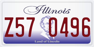 IL license plate Z570496