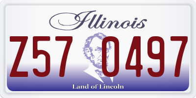 IL license plate Z570497