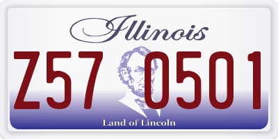 IL license plate Z570501