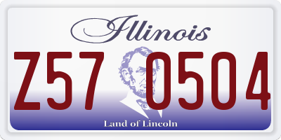 IL license plate Z570504