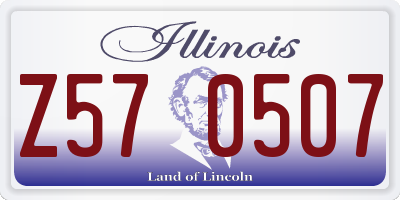 IL license plate Z570507