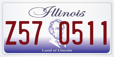 IL license plate Z570511