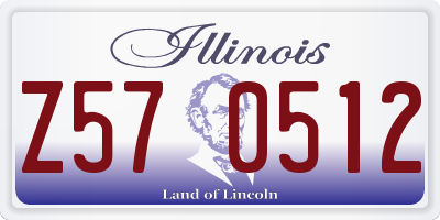 IL license plate Z570512