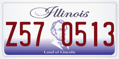 IL license plate Z570513