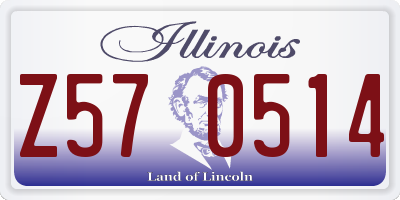IL license plate Z570514