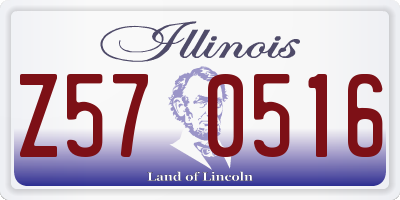 IL license plate Z570516