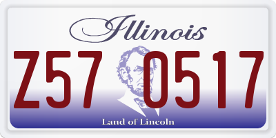 IL license plate Z570517