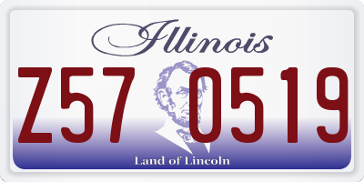 IL license plate Z570519