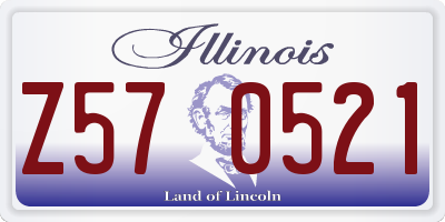 IL license plate Z570521