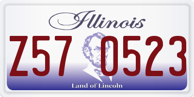 IL license plate Z570523